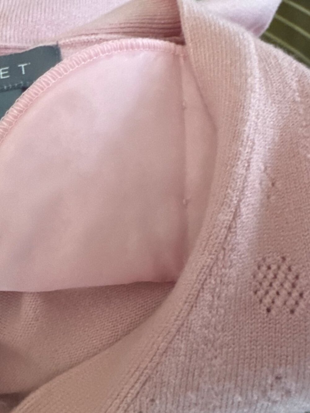 Vintage Koret Pink Twin Set Cardigan Shell Sweater Set Womens M - Picture 7 of 7